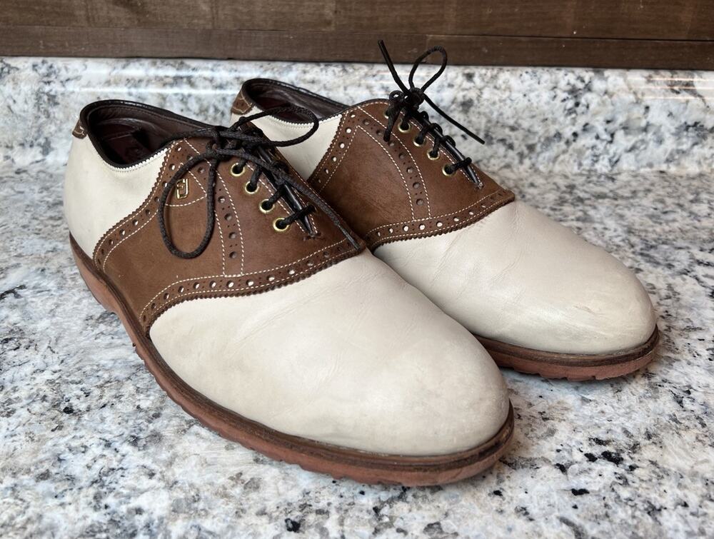 Vintage FootJoy Classic Oxford Saddle Golf Shoes Men’s Sz 8.5 - E Leather USA